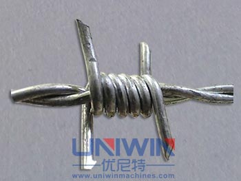 Normal and reverse barbed wire