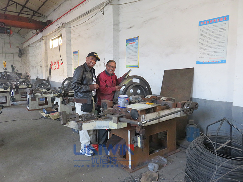 nail making machine customer from Congo