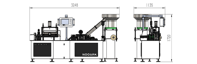 Dibujo de la máquina de montaje de tornillos