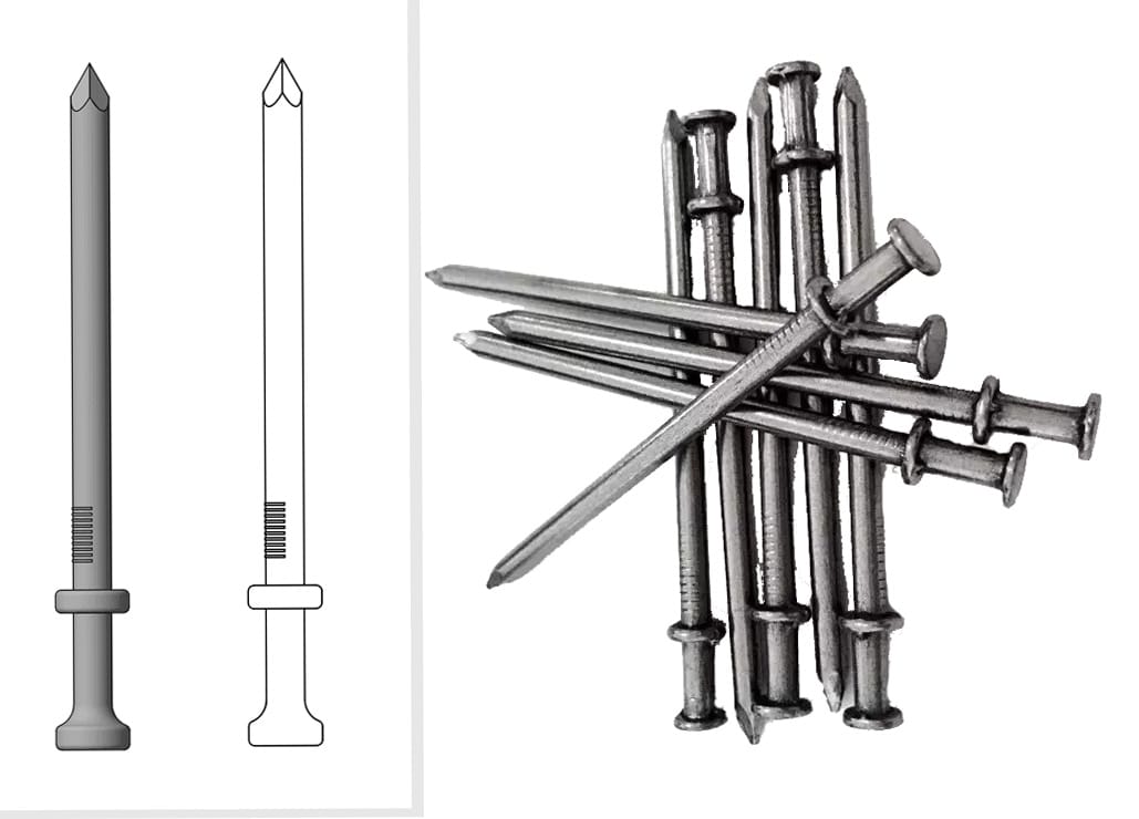 Pistolet de Béton Le béton en acier galvanisé de clous de la fabrication  des clous pour ongles de matériaux de construction - Chine Clou, clou de fil