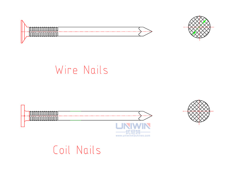 wire nails and coil nails
